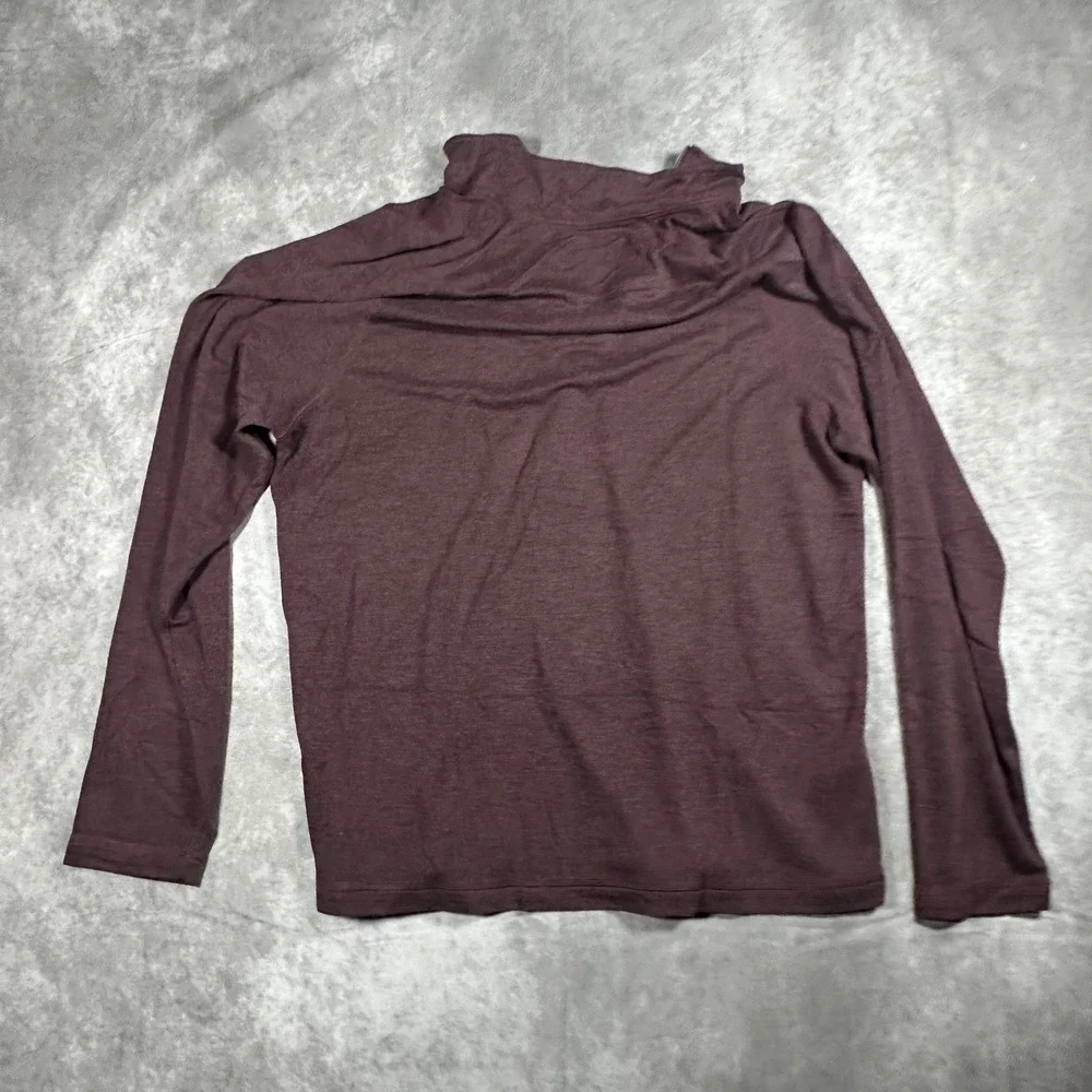 Tommy Bahama Men L Burgundy Heathered Quarter Zip Pullover Sweater Large 1/4 Zip